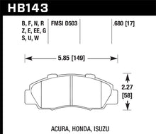 Load image into Gallery viewer, Hawk 97-01 Honda Prelude Blue 9012 Street Front Brake Pads Brake Pads - Racing Hawk Performance
