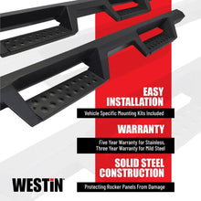 Load image into Gallery viewer, Westin 22-23 Toyota Tundra CrewMax HDX Stainless Drop Nerf Step Bars - Tex. Blk Westin