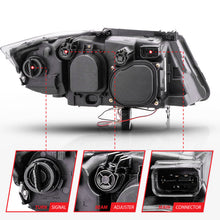 Load image into Gallery viewer, ANZO 2006-2008 BMW 3 Series E90-E91 Projector Headlights w/ Halo w/ LED Bar Chrome (CCFL) Headlights ANZO