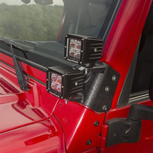 Load image into Gallery viewer, Rugged Ridge 97-06 Jeep Wrangler TJ Textured Black Dual A-Pillar Light Mount Rugged Ridge
