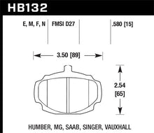 Load image into Gallery viewer, Hawk 62-81 MG MGB Front ER-1 Brake Pads Brake Pads - Racing Hawk Performance
