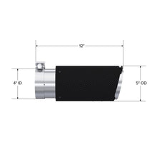 Load image into Gallery viewer, MBRP Universal Carbon Fiber Tip 4in ID/5in OD/12in L Dual Wall Angle Cut