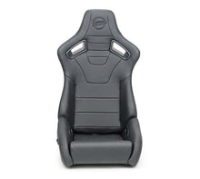 Load image into Gallery viewer, NRG Omega Reclinable Racing Seat (Pair) Black with Black Carbon Vinyl Back | RSC-750BK/BK L/R