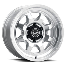 Load image into Gallery viewer, ICON Nuevo 17x8.5 / 6x5.5 / 25mm / 5.75in BS Silver Machined Wheel