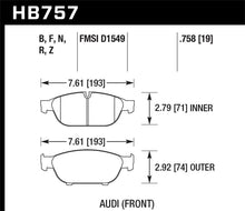 Load image into Gallery viewer, Hawk Audi 2013 A5 Quattro / 12-16 A6 Quattro/A7 Quattro/A8 Quattro PC Front Brake Pads Brake Pads - Performance Hawk Performance