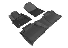 Load image into Gallery viewer, 3D MAXpider 2014-2020 Toyota Tundra Double Cab Kagu 1st & 2nd Row Floormats - Black | L1TY15401509