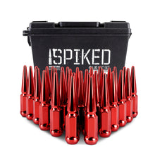 Load image into Gallery viewer, Mishimoto Mishimoto Steel Spiked Lug Nuts M14 x 1.5 32pc Set Red Lug Nuts Mishimoto