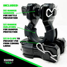 Load image into Gallery viewer, Rhino USA Shackle Kits Rhino USA 8T Super Shackle 2-Pack (Black)