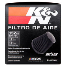 Load image into Gallery viewer, K&N Universal Rubber Filter Round Tapered 6in Flange ID x 7.5in Base OD x 5.25in Top OD x 8in Height
