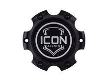 Load image into Gallery viewer, ICON 6x135 Embossed Center Cap - Satin Black/White | RX-6135-S2