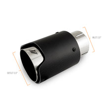 Load image into Gallery viewer, Mishimoto Carbon Fiber Muffler Tip 2.5in Inlet 3.5in Outlet Polished Muffler Mishimoto