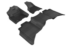 Load image into Gallery viewer, 3D MAXpider 2009-2012 Dodge Ram 1500/2500/3500 Crew Cab Kagu 1st & 2nd Row Floormats - Black | L1DG01701509