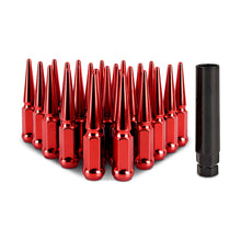 Load image into Gallery viewer, Mishimoto Mishimoto Steel Spiked Lug Nuts M12 x 1.5 24pc Set Red Lug Nuts Mishimoto