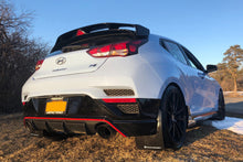 Load image into Gallery viewer, Rally Armor 19-22 Hyundai Veloster N Black UR Mud Flap w/ Red Logo Mud Flaps Rally Armor