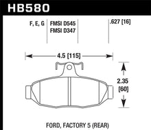 Load image into Gallery viewer, Hawk 86-92 Ford Taurus SHO / 89-92 Ford Thunderbird Super Coupe Blue 9012 Race Rear Brake Pads Brake Pads - Racing Hawk Performance
