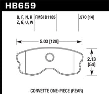 Load image into Gallery viewer, Hawk 06-10 Chevy Corvette (Improved Pad Design) Rear HPS 5.0 Sreet Brake Pads Brake Pads - Performance Hawk Performance