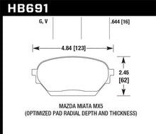 Load image into Gallery viewer, Hawk 06-14 Mazda MX-5 DTC-60 Race Front Brake Pads Brake Pads - Racing Hawk Performance