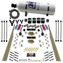 Load image into Gallery viewer, Nitrous Express 8 Cyl Dry Direct Port Dual Stage 4 Solenoids Nitrous Kit (200-600HP) w/15lb Bottle Nitrous Systems Nitrous Express