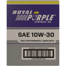 Load image into Gallery viewer, Royal Purple Premium Synthetic High Performance Multi-Grade 10W-30 Motor Oil - 1 Quart Royal Purple