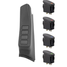 Load image into Gallery viewer, Rugged Ridge A-Pillar 4 Switch Pod Kit Black LHD 11-18 JK Rugged Ridge