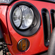 Load image into Gallery viewer, Rugged Ridge Headlight Bezels Black 07-18 Jeep Wrangler JK Rugged Ridge