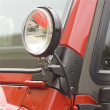 Load image into Gallery viewer, Rugged Ridge 97-06 Jeep Wrangler TJ Windshield Hinge Light Brackets Black Rugged Ridge