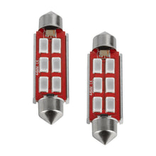 Load image into Gallery viewer, Oracle 44MM 6 LED 3-Chip Festoon Bulbs (Pair) - Red SEE WARRANTY Bulbs ORACLE Lighting