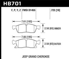 Load image into Gallery viewer, Hawk 11-12 Dodge Durango / 11-12 Jeep Grand Cherokee HPS Front Street Brake Pads Brake Pads - Performance Hawk Performance