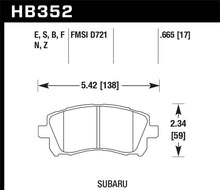 Load image into Gallery viewer, Hawk 02-03 WRX / 98-01 Impreza / 97-02 Legacy 2.5L / 98-02 Forester 2.5L D721 HPS Street Front Brake Brake Pads - Performance Hawk Performance