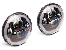 Load image into Gallery viewer, Raxiom 07-18 Jeep Wrangler JK Axial 7-In LED Headlights w/ DRL Turn Signals- Blk Housing (Clear) Headlights Raxiom