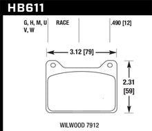 Load image into Gallery viewer, Hawk Willwood 7912 DTC-60 Race Brake Pads Brake Pads - Racing Hawk Performance