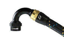 Load image into Gallery viewer, GReddy AN10 120 DEGREE HOSE END SWIVEL BLACK/GOLD ANODIZED | 12801012