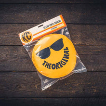 Load image into Gallery viewer, KC HiLiTES Retro 8in Round Yellow Vinyl Light Cover w/ Black KC The Original Logo (Pair) KC HiLiTES