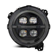Load image into Gallery viewer, AlphaRex 18-23 Jeep Wrangler JL/Gladiator JT LED Proj Headlights Alpha-Blk w/ Activ Light/Seq Signal AlphaRex