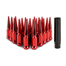 Load image into Gallery viewer, Mishimoto Steel Spiked Lug Nuts M12x1.5 20pc Set - Red Lug Nuts Mishimoto
