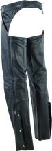 Load image into Gallery viewer, River Road Plains Leather Chaps Black - Large Misc Powersports River Road