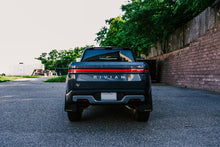 Load image into Gallery viewer, Rally Armor 22-24 Rivian R1T Black UR Mud Flap w/Tangerine Scream Logo Mud Flaps Rally Armor
