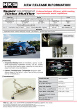 Load image into Gallery viewer, HKS SUPER TURBO MUFFLER GR SUPRA DB42 B58 Catback HKS