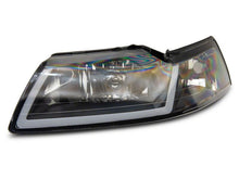 Load image into Gallery viewer, Raxiom 99-04 Ford Mustang Axial Series Headlights w/ Sequential LED Bar- Blk Housing (Clear Lens) Headlights Raxiom