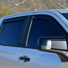 Load image into Gallery viewer, Westin 19-21 Chevy Silverado Crew Cab Pickup In-Channel Wind Deflector 4pc - Smoke Westin