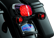 Load image into Gallery viewer, Kuryakyn Deep Dish Bezels Red Lens Gloss Black Kuryakyn