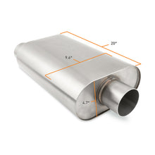 Load image into Gallery viewer, Mishimoto Universal Muffler with 3.0in Offset Inlet/Outlet - Brushed Muffler Mishimoto