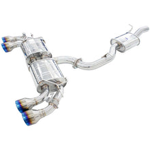 Load image into Gallery viewer, Invidia 2022+ Volkswagen Golf R MK8 76mm R400 Valved Cat Back Exhaust Rolled TI Tips | HS22GFR8GV4RT