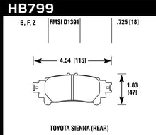 Load image into Gallery viewer, Hawk 14-16 Toyota Highlander HPS 5.0 Rear Brake Pads Brake Pads - Performance Hawk Performance