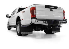 Load image into Gallery viewer, Putco 10-18 Ram HD Dually - (Fits Rear) - Set of 2 Mud Skins - Brushed SS w/ Hex Shield Mud Flaps Putco