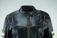 Load image into Gallery viewer, Kuryakyn Leather By River Road Dame Vintage Leather Jacket Black Womens - Small Jackets - Leather Kuryakyn