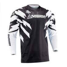 Load image into Gallery viewer, Answer 26 LE Syncron Rizz Vented Jersey Black/White/Cyan - Medium