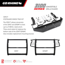 Load image into Gallery viewer, Go Rhino 18-20 Ford F-150 3100 Series StepGuard Center Grille + Brush Guard - Tex. Blk Grille Guards Go Rhino