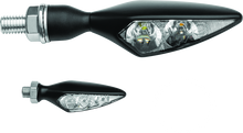 Load image into Gallery viewer, Kuryakyn Rhombus S Single Fuction Front Left Clear Lens Amber Satin Black Misc Powersports Kuryakyn