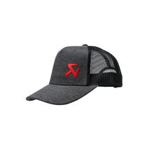 Load image into Gallery viewer, Akrapovic Logo Trucker Cap - Ash Grey / Black Mesh
